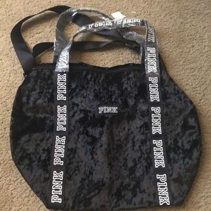 New velvet pink tote